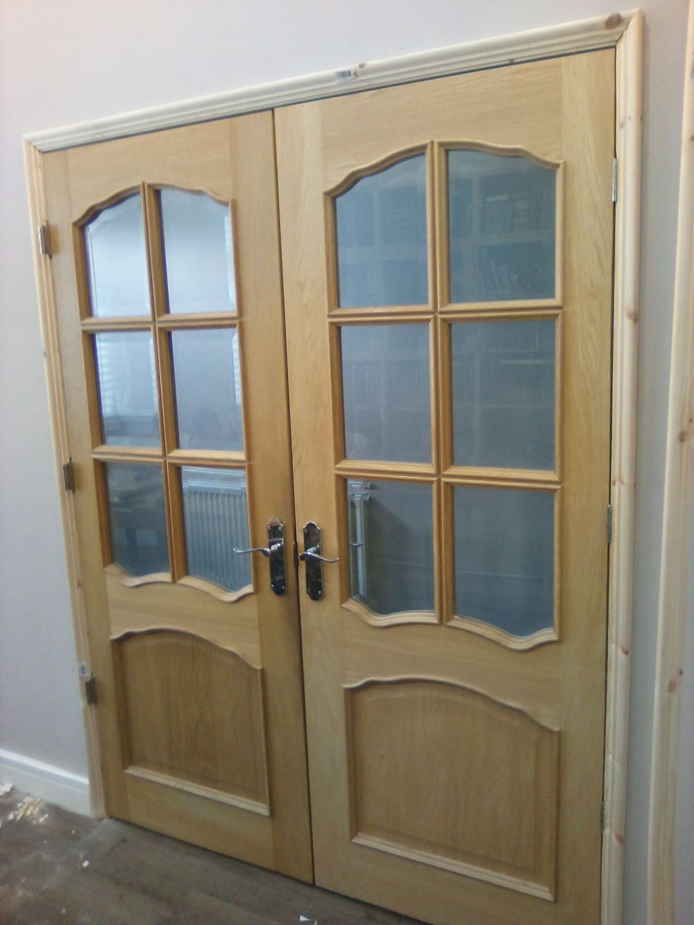Glazed French Doors Hung